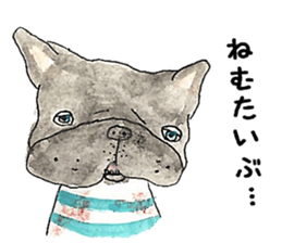 LOVE FrenchBulldog brindle sticker #14331281