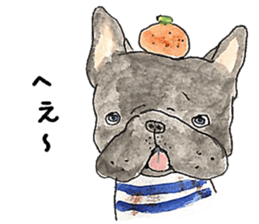 LOVE FrenchBulldog brindle sticker #14331284