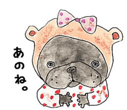 LOVE FrenchBulldog brindle sticker #14331285