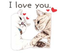 Nala and White Coffee Cat (English) sticker #14331490