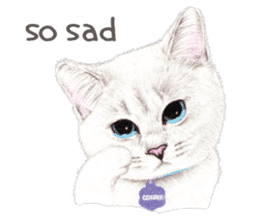 Nala and White Coffee Cat (English) sticker #14331496