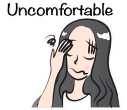 long hair girl sticker #14332143