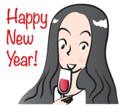 long hair girl sticker #14332145