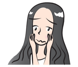 long hair girl sticker #14332146