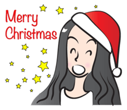 long hair girl sticker #14332148