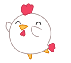 cute fat chicken sticker #14333529