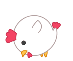 cute fat chicken sticker #14333532