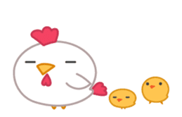 cute fat chicken sticker #14333535