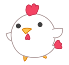 cute fat chicken sticker #14333540