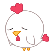 cute fat chicken sticker #14333545