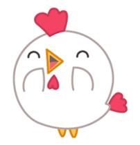 cute fat chicken sticker #14333546