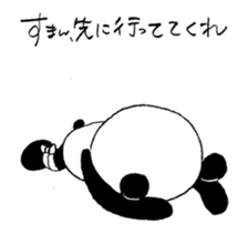 Panda & Rabbit excuse Illustrations sticker #14335516