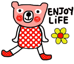 Polka Bear in October sticker #14338369