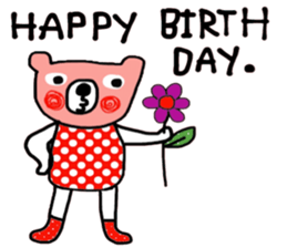 Polka Bear in October sticker #14338373