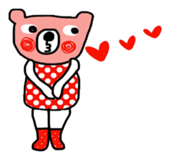 Polka Bear in October sticker #14338382