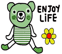 Greeny Bear in October sticker #14338441