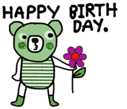 Greeny Bear in October sticker #14338445