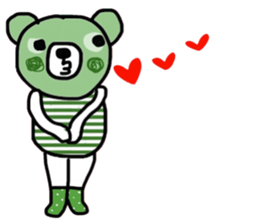 Greeny Bear in October sticker #14338454