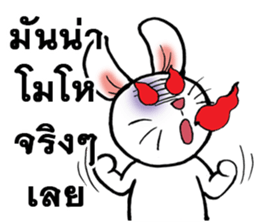 This is a cat and is not a rabbit sticker #14338978