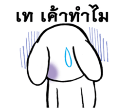 This is a cat and is not a rabbit sticker #14338980