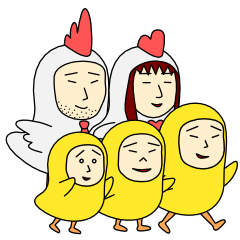 Bird family Sticker