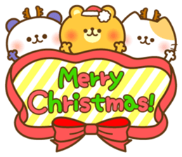 kawaii animal family-for winter- sticker #14342479