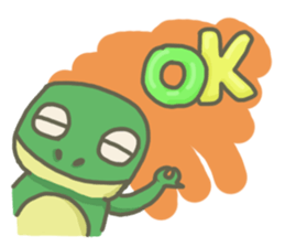 The frog on the lotus leaf sticker #14342951