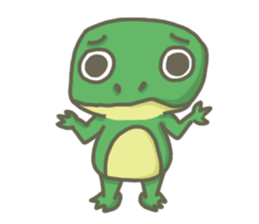 The frog on the lotus leaf sticker #14342952
