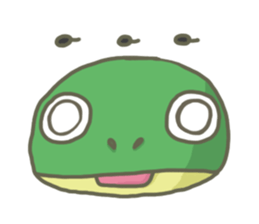 The frog on the lotus leaf sticker #14342955