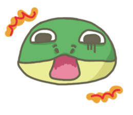 The frog on the lotus leaf sticker #14342956