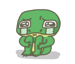 The frog on the lotus leaf sticker #14342958