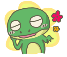 The frog on the lotus leaf sticker #14342959