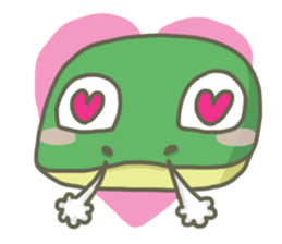 The frog on the lotus leaf sticker #14342960
