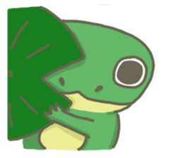 The frog on the lotus leaf sticker #14342962
