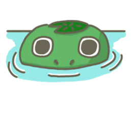 The frog on the lotus leaf sticker #14342964
