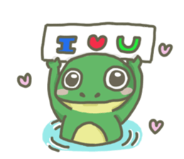The frog on the lotus leaf sticker #14342965