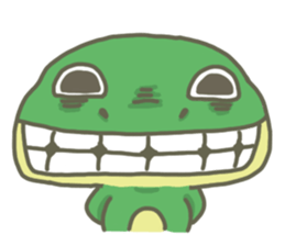 The frog on the lotus leaf sticker #14342970