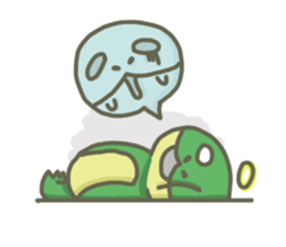 The frog on the lotus leaf sticker #14342973