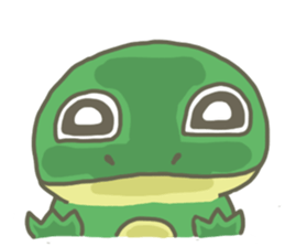 The frog on the lotus leaf sticker #14342974