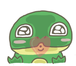 The frog on the lotus leaf sticker #14342975