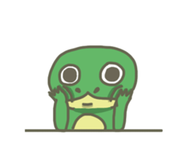 The frog on the lotus leaf sticker #14342978