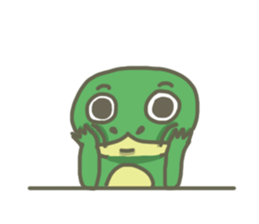 The frog on the lotus leaf sticker #14342979