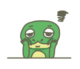 The frog on the lotus leaf sticker #14342981