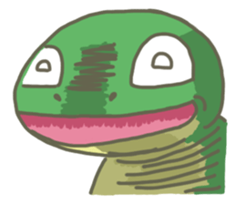 The frog on the lotus leaf sticker #14342984