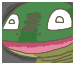 The frog on the lotus leaf sticker #14342985
