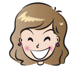 small eye woman sticker #14343078