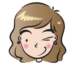 small eye woman sticker #14343079