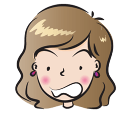 small eye woman sticker #14343081