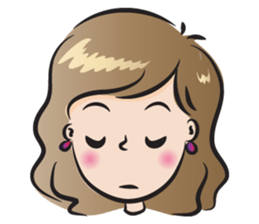 small eye woman sticker #14343082