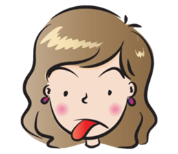 small eye woman sticker #14343083